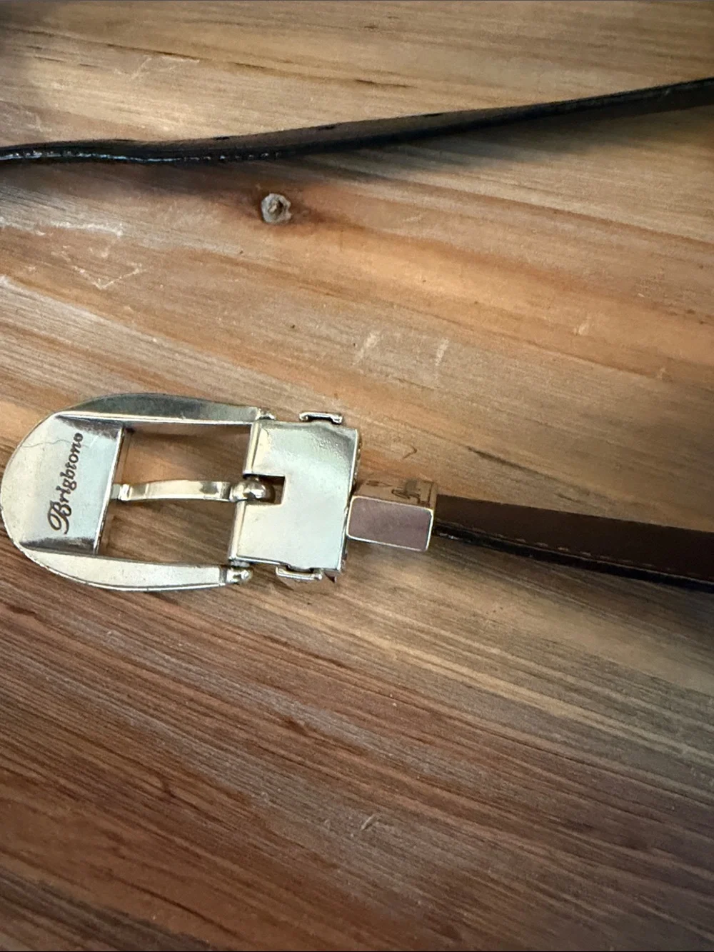 Vintage Brighton Y2K Southwestern Reversible Black/Brown & Silver Belt